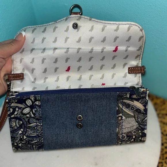 The Sak Blue Floral Clutch Wristlet - Picture 3 of 3